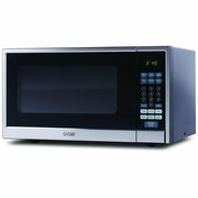 COMMERCIAL CHEF Countertop Microwave, 1.1 Cubic Feet, Black With Stainless Steel Trim CHCM11100SSB